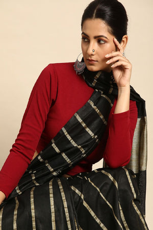 Black Silk Blend Saree