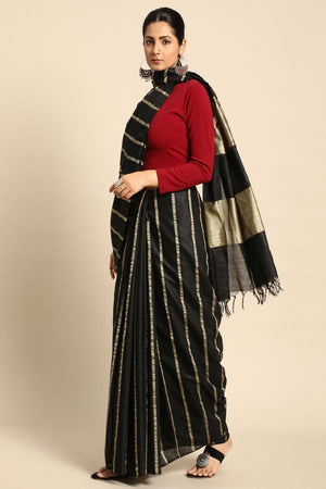 Black Silk Blend Saree