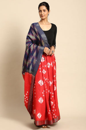 Red Cotton Saree (TRCRIF3I1739)