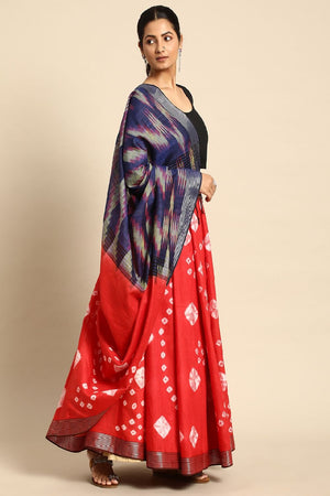 Red Cotton Saree (TRCRIF3I1739)