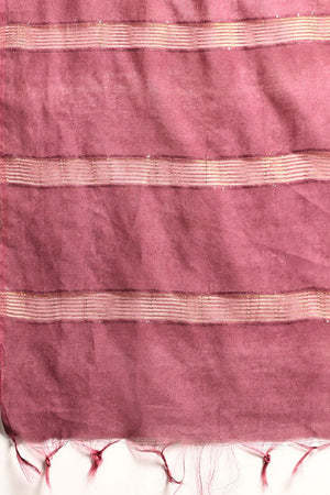 Beige Silk Blend Saree