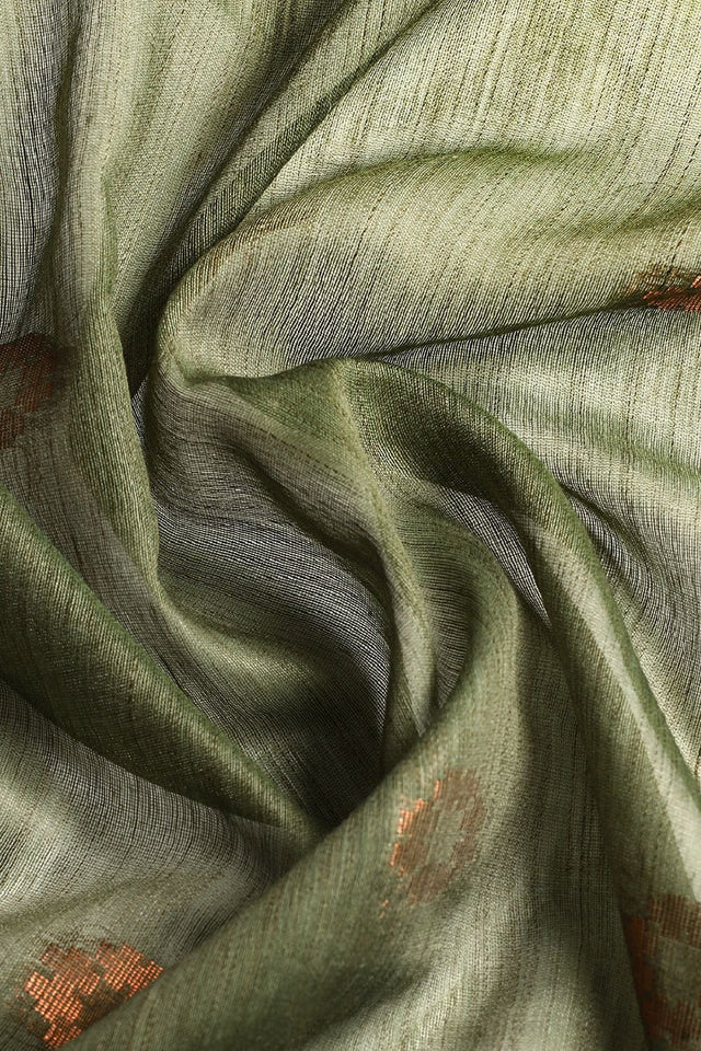 Green Silk Blend Saree (SNMGGF3I1818)