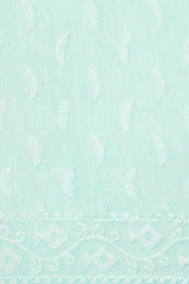 Sea Green Silk Blend Saree