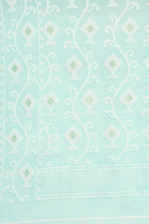 Sea Green Silk Blend Saree