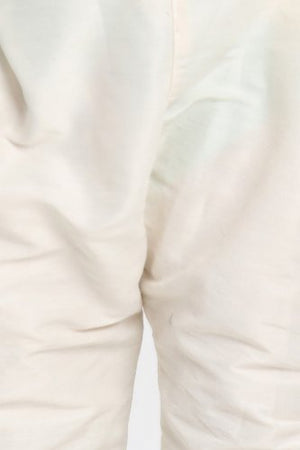 Boy's Cotton Art Silk Kurta Set in Green