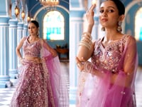 Lavender Sequin with Embroidered Net Lehenga