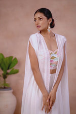 Multi-Color Printed Georgette Co-Ord Set