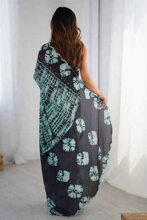 Multi Color Printed Art Silk Saree