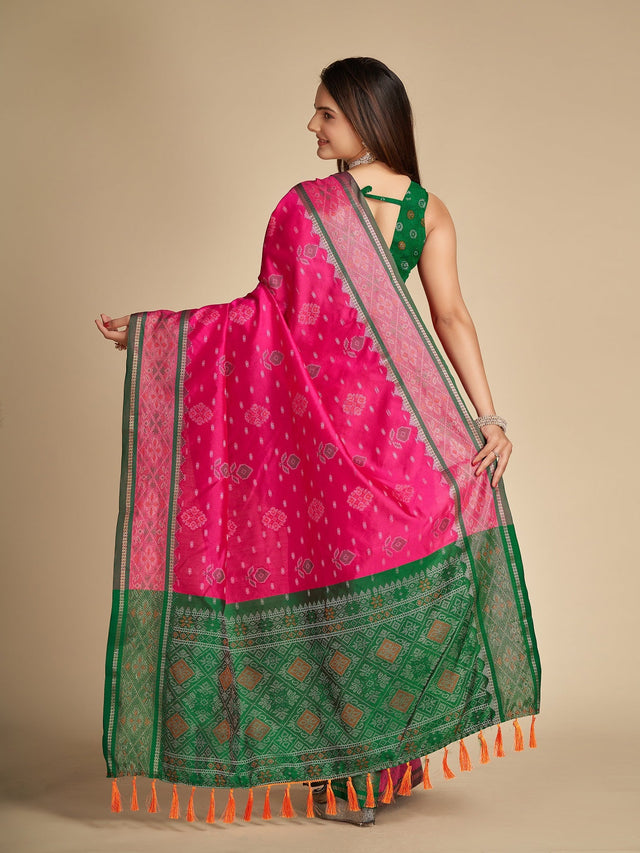 Pink Patola Silk  Saree