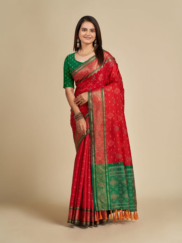 Red Patola Silk  Saree