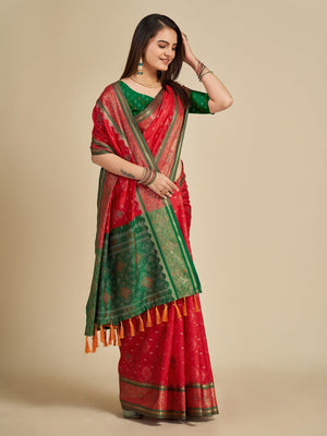 Red Patola Silk  Saree