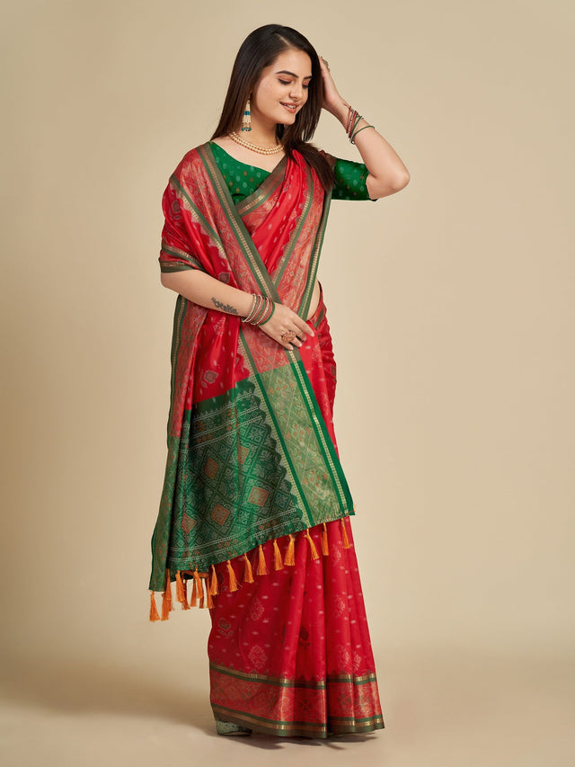 Red Patola Silk  Saree