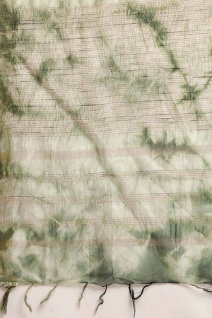 Green Pure Silk Bhagalpuri Tie And Dye Saree