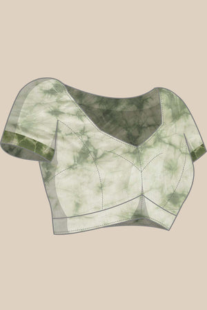 Green Pure Silk Bhagalpuri Tie And Dye Saree