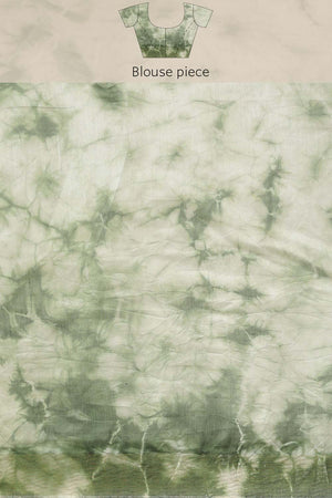 Green Pure Silk Bhagalpuri Tie And Dye Saree
