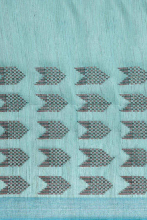 Blue Silk Blend Bhagalpuri Woven Design Saree