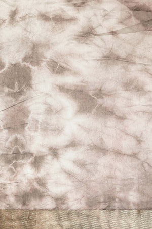 Brown Pure Silk Bhagalpuri Tie And Dye Saree