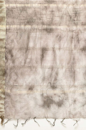 Brown Pure Silk Bhagalpuri Tie And Dye Saree