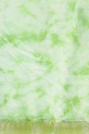 Green Pure Silk Bhagalpuri Tie And Dye Saree