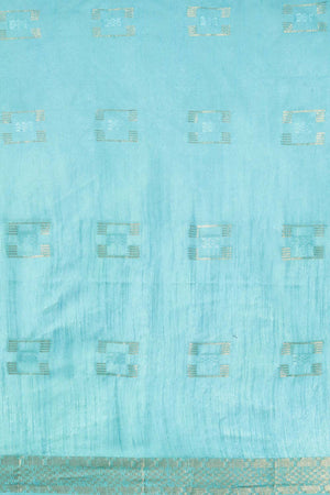 Blue Silk Blend Bhagalpuri Woven Design Saree