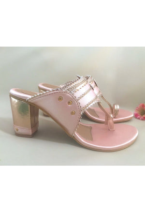 Shop Rose Gold Block Heel Online