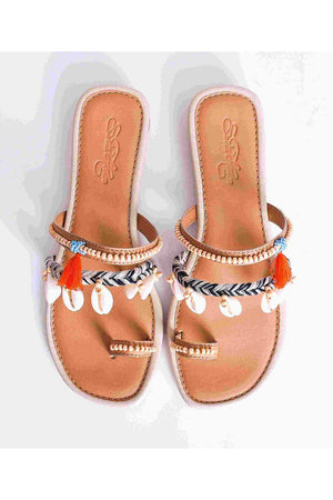Buy Women Flats Footwear In Cream Color