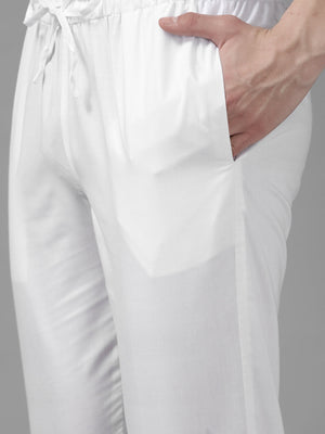 Buy Men's Pink Pure Cotton Printed Kurta Pajama Set Online - Zoom Out