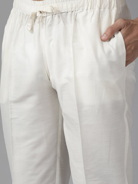 Buy Men's Maroon Art Silk Woven Design Kurta Pajama Set Online - Zoom Out