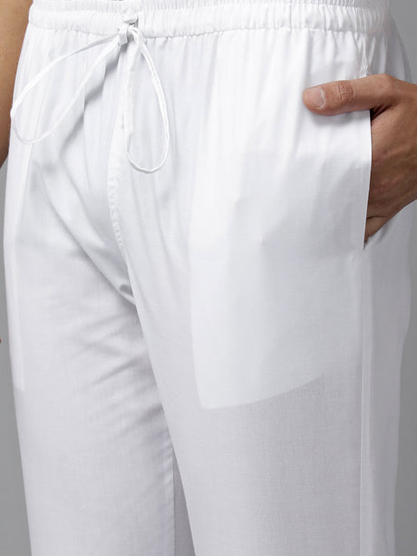 Buy Men's Indigo Pure Cotton Ikat Printed Pathani Set Online - Zoom Out