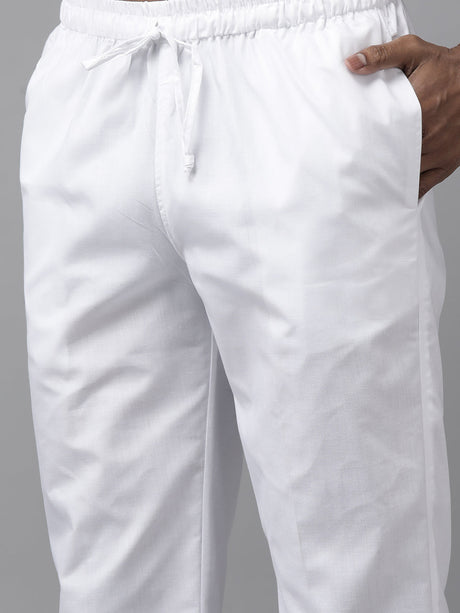 Buy Men's Olive Pure Cotton Printed Pathani Set Online - Zoom Out