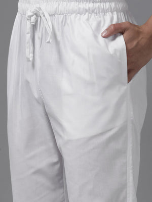 Buy Men's Indigo Pure Cotton Printed Pathani Set Online - Zoom Out