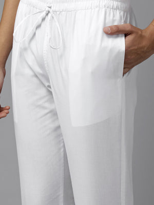 Buy Men's Blue Pure Cotton Motif Printed Pathani Set Online - Zoom Out