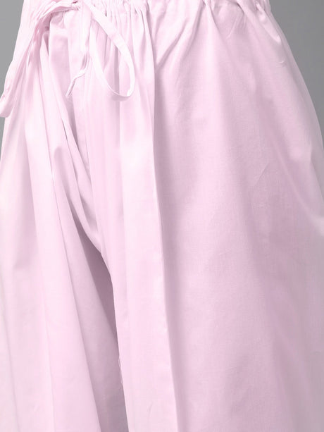 Buy Men's Pink Cotton Solid Pathani Set Online - Zoom In