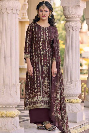 Multi Muslin Digital Printed Palazzo Suit Set