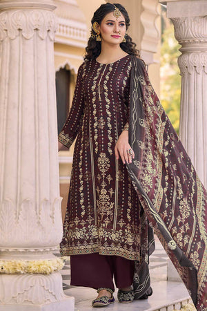 Multi Muslin Digital Printed Palazzo Suit Set