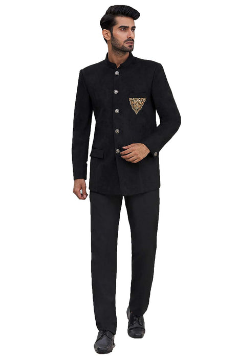 Pink Wedding Velvet Jodhpuri with Embroidery Sequence Work Men Suit at Rs  2799 in Surat