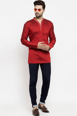 Buy Men's Red Kurta Online 