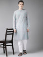 Buy Men's Multi Cotton Stripe Printed Kurta Pajama Set Online