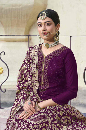 Shop Faux Georgette Embroidery Dress Material Online