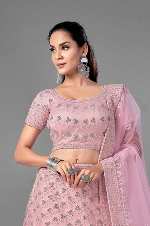 Shop Soft Net Embroidery Lehenga Choli Online