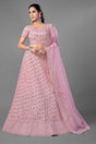 Buy Soft Net Embroidery Lehenga Choli in Pink