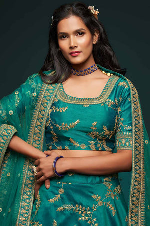 Shop Embroidered Art Silk Lehenga Choli