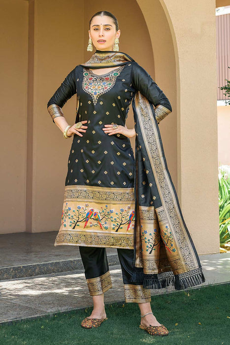 Meenakari Paithani Rahul Nx Silk Pant Style Suits – Kavya Style Plus
