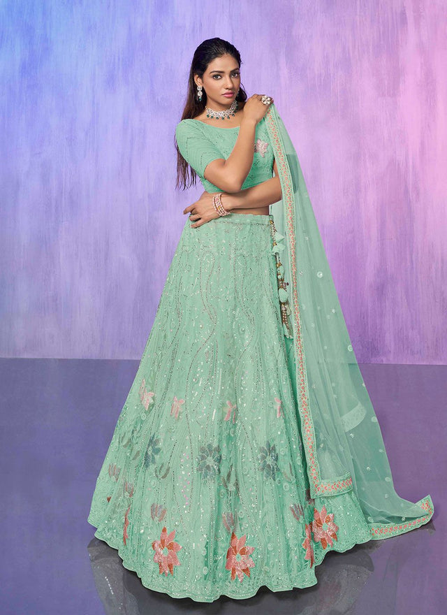 Aqua Net Embroidered Lehenga Choli