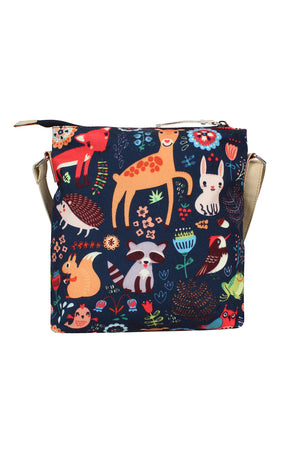 Canvas Sling Bag In Navy