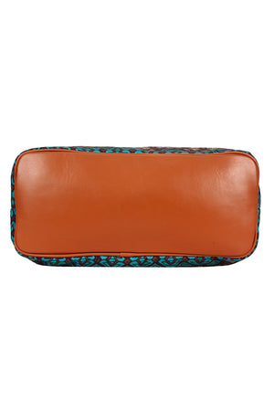 Canvas Sling Bag In Turquoise