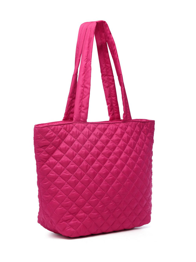 Uno Fuchsia Harlequin Quilted Polyester Tote Bag