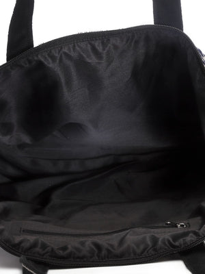 Kooky Black And White Boohoo Jacquard Handloom Cotton Canvas Tote Bag