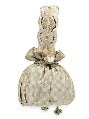 Green Faux Silk Ditsy Embroidered Potli