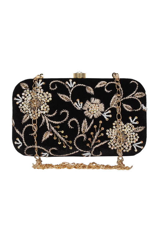 Buy Champagne Showers, Off White & Gold Leather Clutch Bag Online in India  – Tiger Marrón